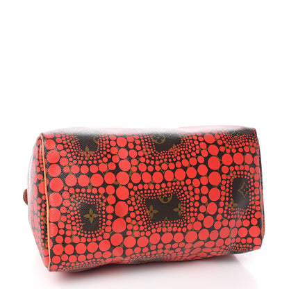 Louis Vuitton Monogram Kusama Town Speedy 30 Red 4 of 10