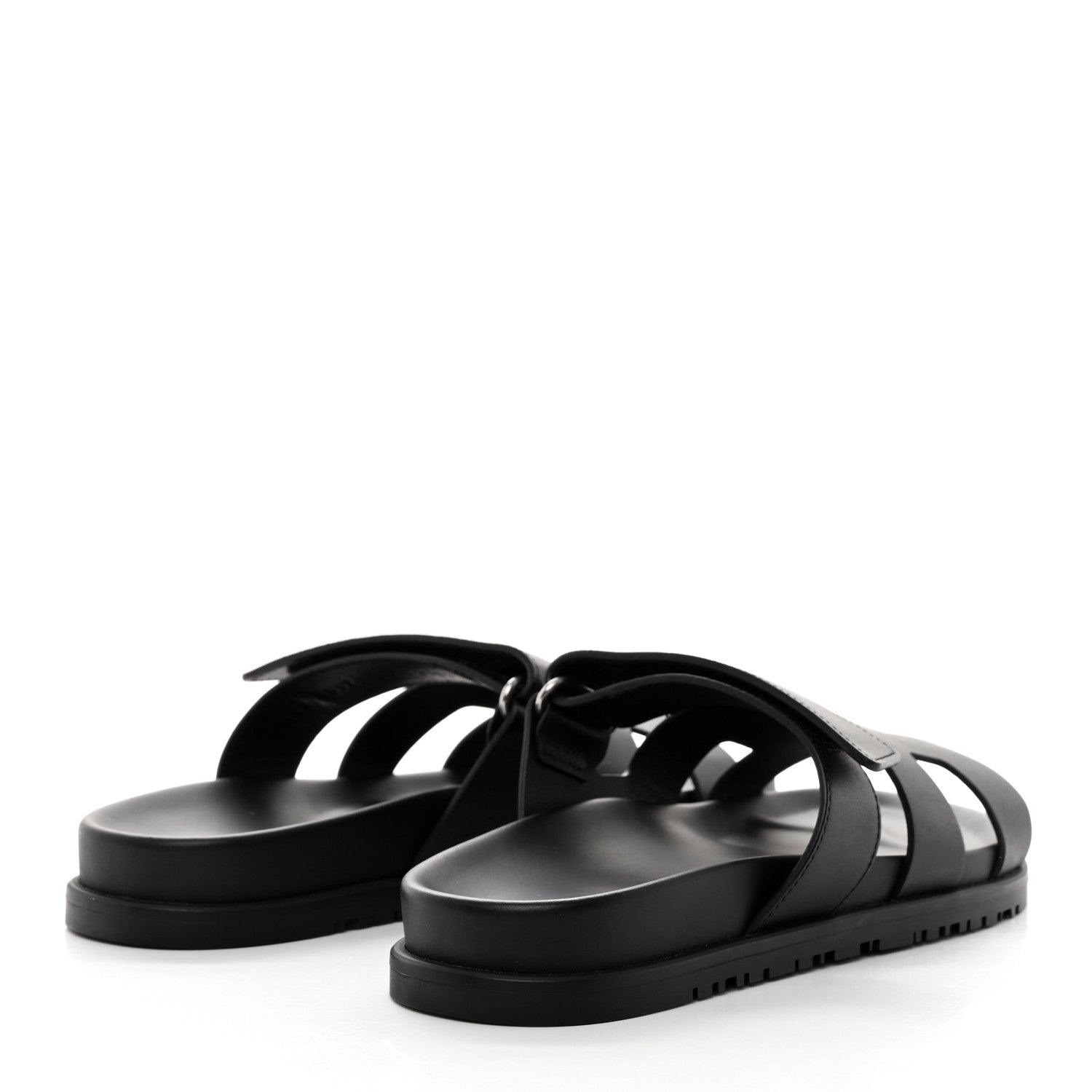 Hermes Calfskin Womens Chypre Sandals 38 Black 4 of 9