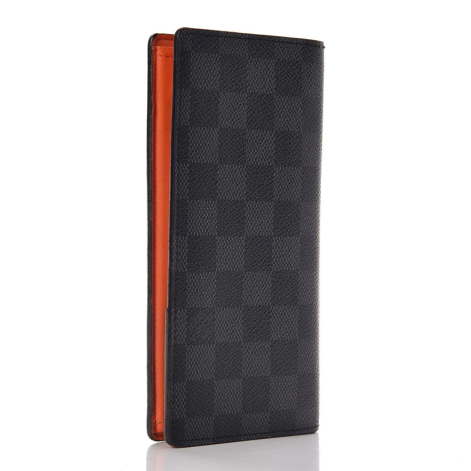Louis Vuitton Damier Graphite Stripe Brazza Wallet Orange 3 of 10