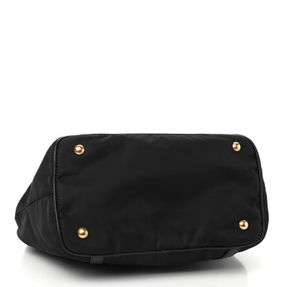 Prada Tessuto Nylon Vitello Daino Tote Black 4 of 9