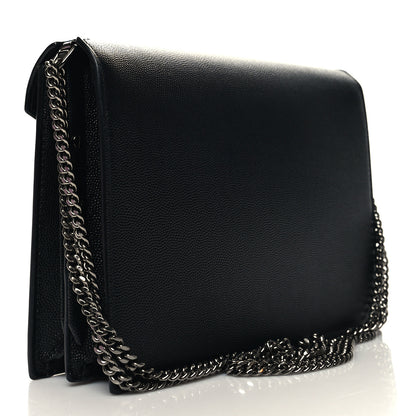 Saint Laurent Grain De Poudre Monogram Cassandra Clasp Bag Black 3 of 11