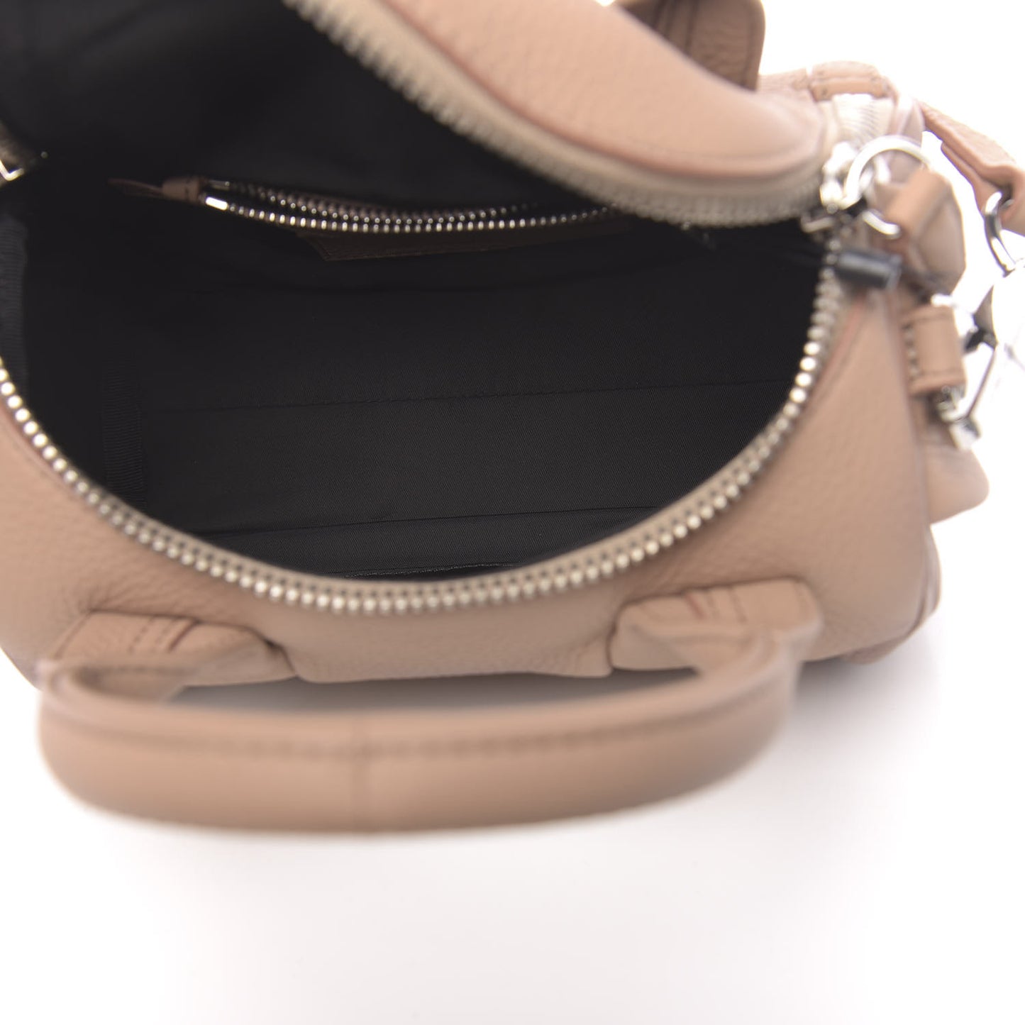 Pebbled Calfskin Mini Rockie Truffle Silver Hardware
