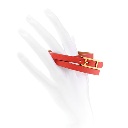 Hermes Swift Hapi 3 MM Triple Tour Wrap Bracelet Capucine 2 of 6