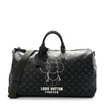 Louis Vuitton Monogram Eclipse Vivienne Keepall Bandouliere 50 1 of 9