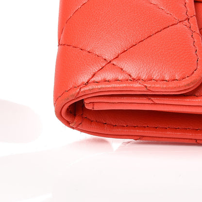 Chanel Lambskin Quilted Card Holder Red 9 of 17