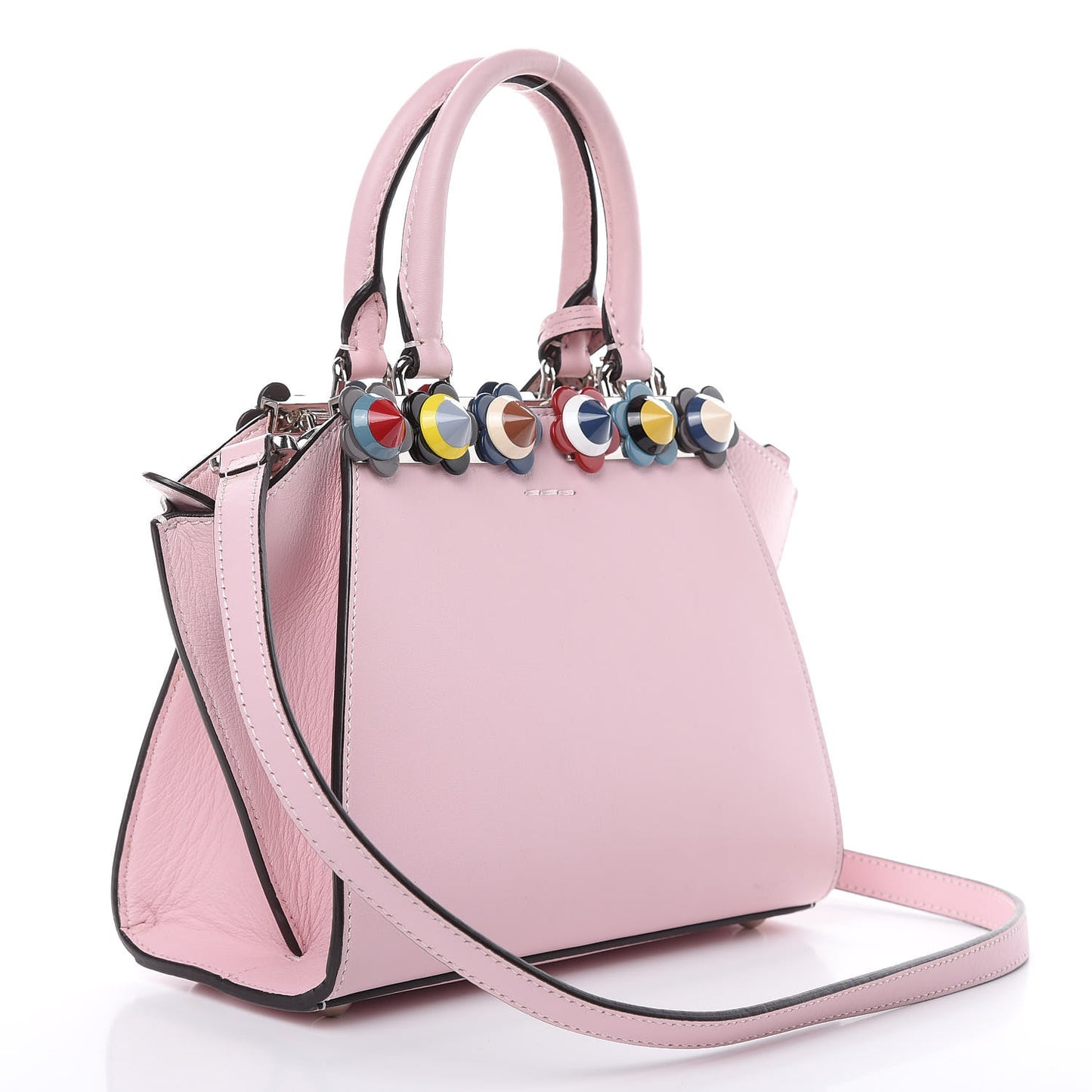 Vitello Dolce Plexiglass Flowerland Studded Mini 3Jours Tote Peonia Multicolor