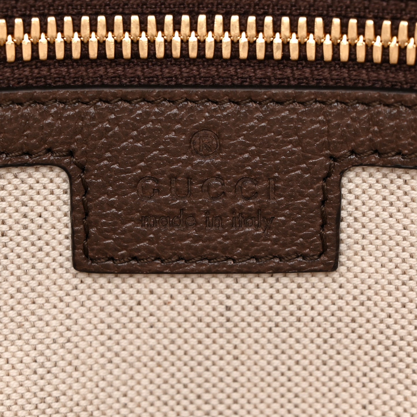 Monogram Jumbo GG Textured Dollar Calfskin Web Wristlet Messenger Bag  Camel Ebony New Acero