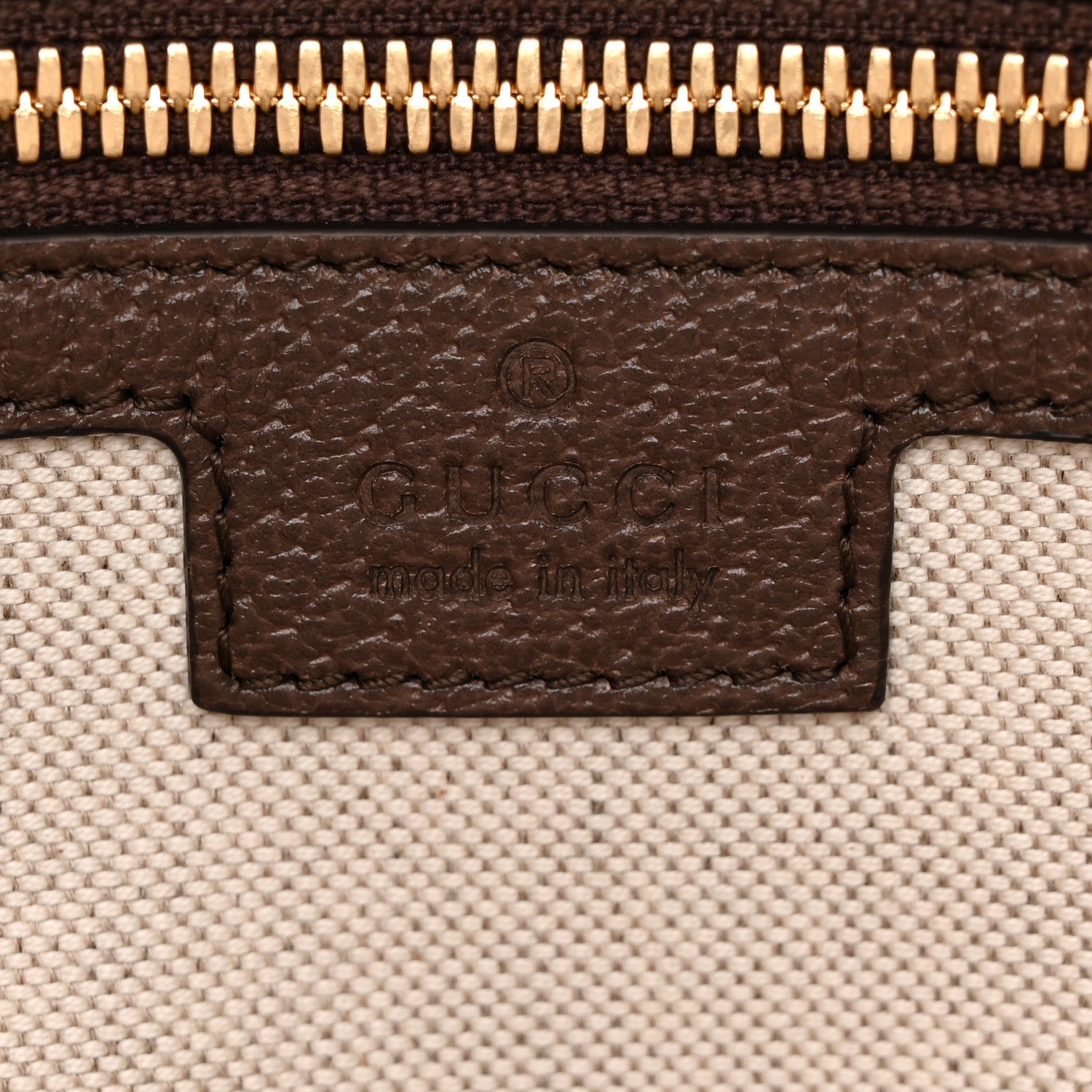 Gucci Monogram Jumbo GG Textured Dollar Calfskin Web Wristlet Messenger Bag  Camel Ebony New Acero 7 of 10