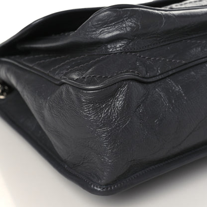 Saint Laurent Crinkled Calfskin Matelasse Monogram Large Niki Chain Satchel Asphalt 9 of 10