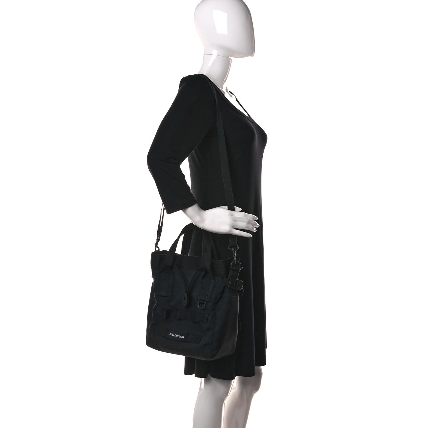 Nylon Small Army Tote Bag Black
