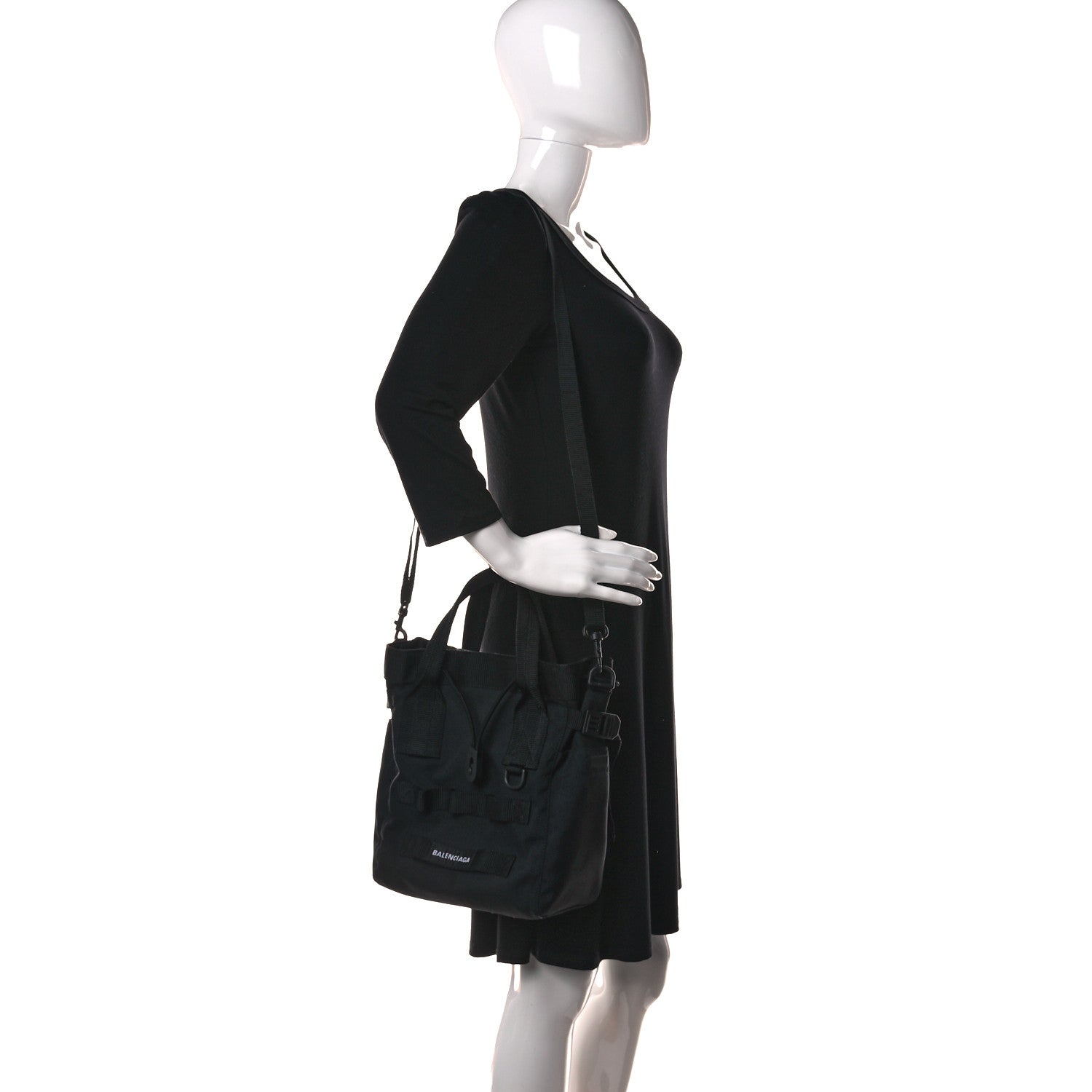 Balenciaga Nylon Small Army Tote Bag Black 2 of 11