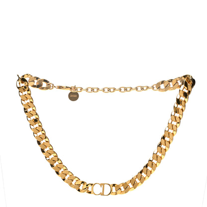 Christian Dior Metal CD Choker Necklace Gold 3 of 5