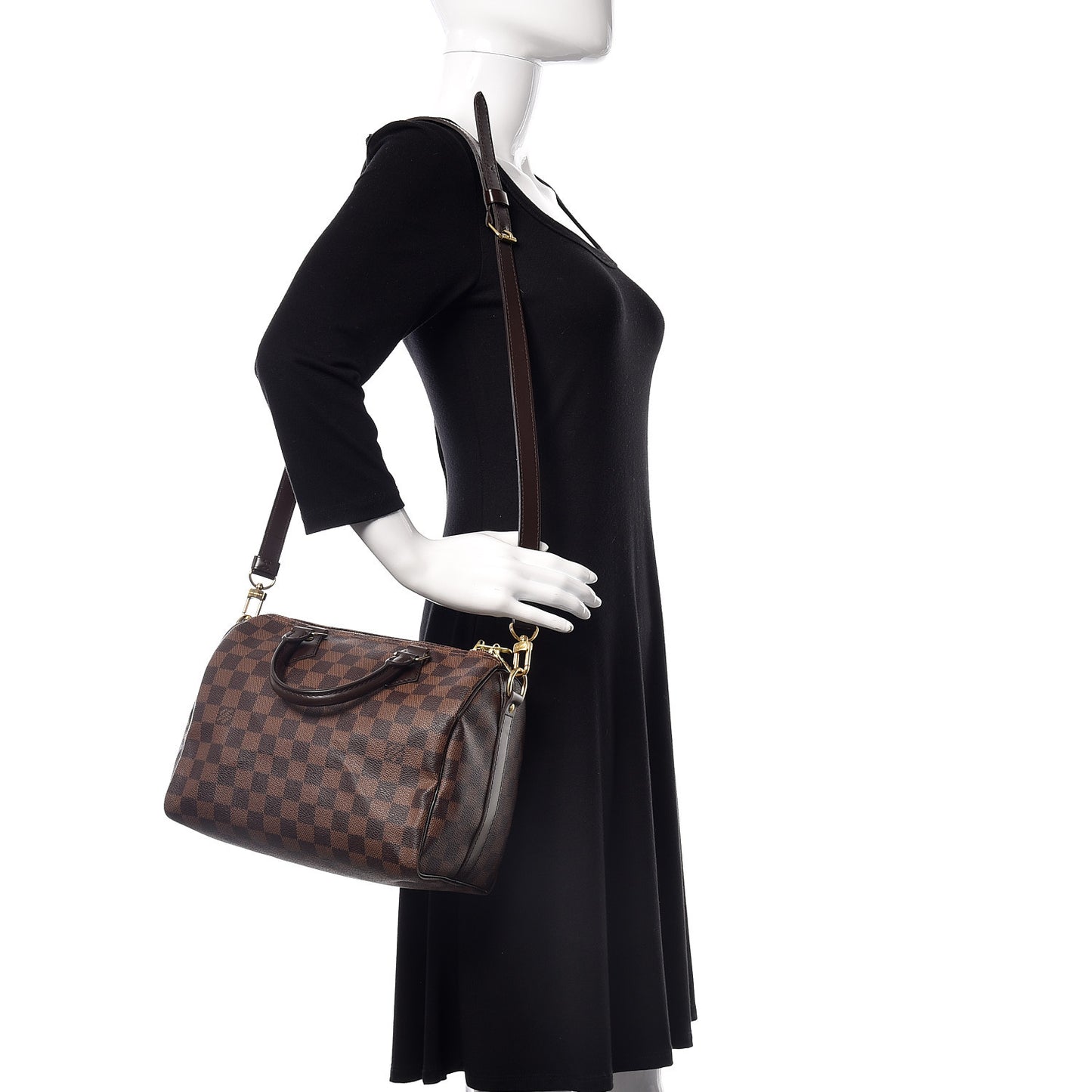 Damier Ebene Speedy Bandouliere 25