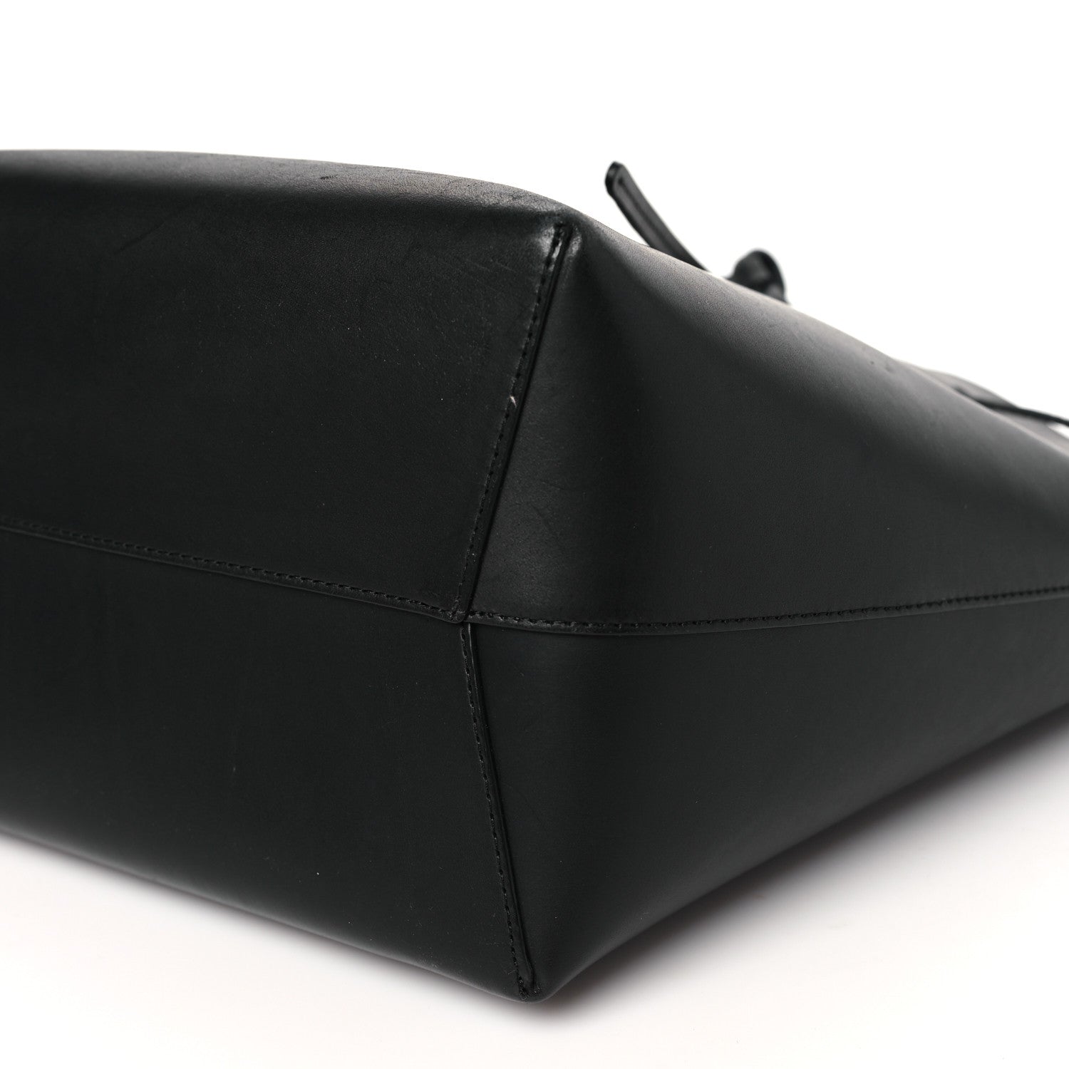 Mansur Gavriel Vegetable Tanned Calfskin Bucket Bag Black Royal 9 of 10