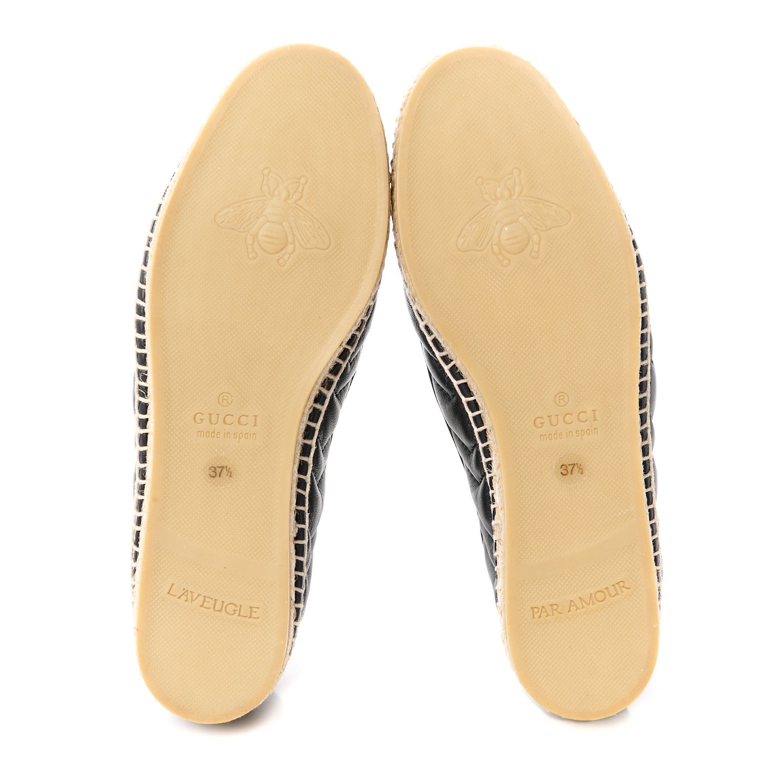 Gucci Nappa Matelasse GG Marmont Espadrilles 37.5 Black 5 of 11