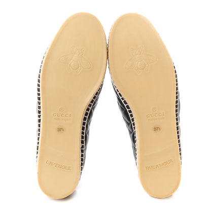 Gucci Nappa Matelasse GG Marmont Espadrilles 37.5 Black 5 of 11