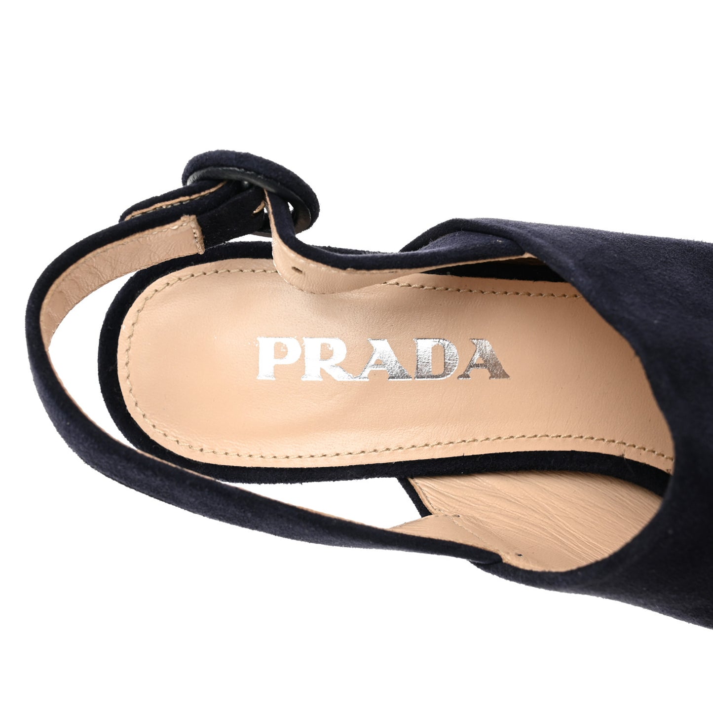 Camoscio Platform Sandals 36 Bleu