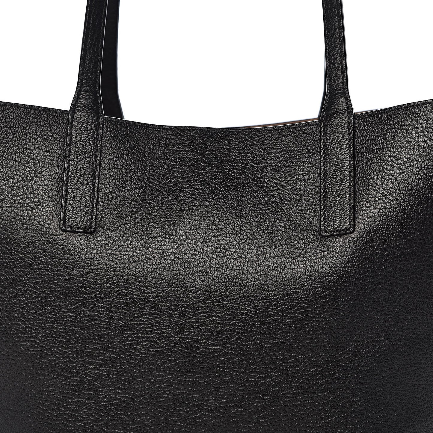 Grained Calfskin Large Reversible Wandel Tote Black