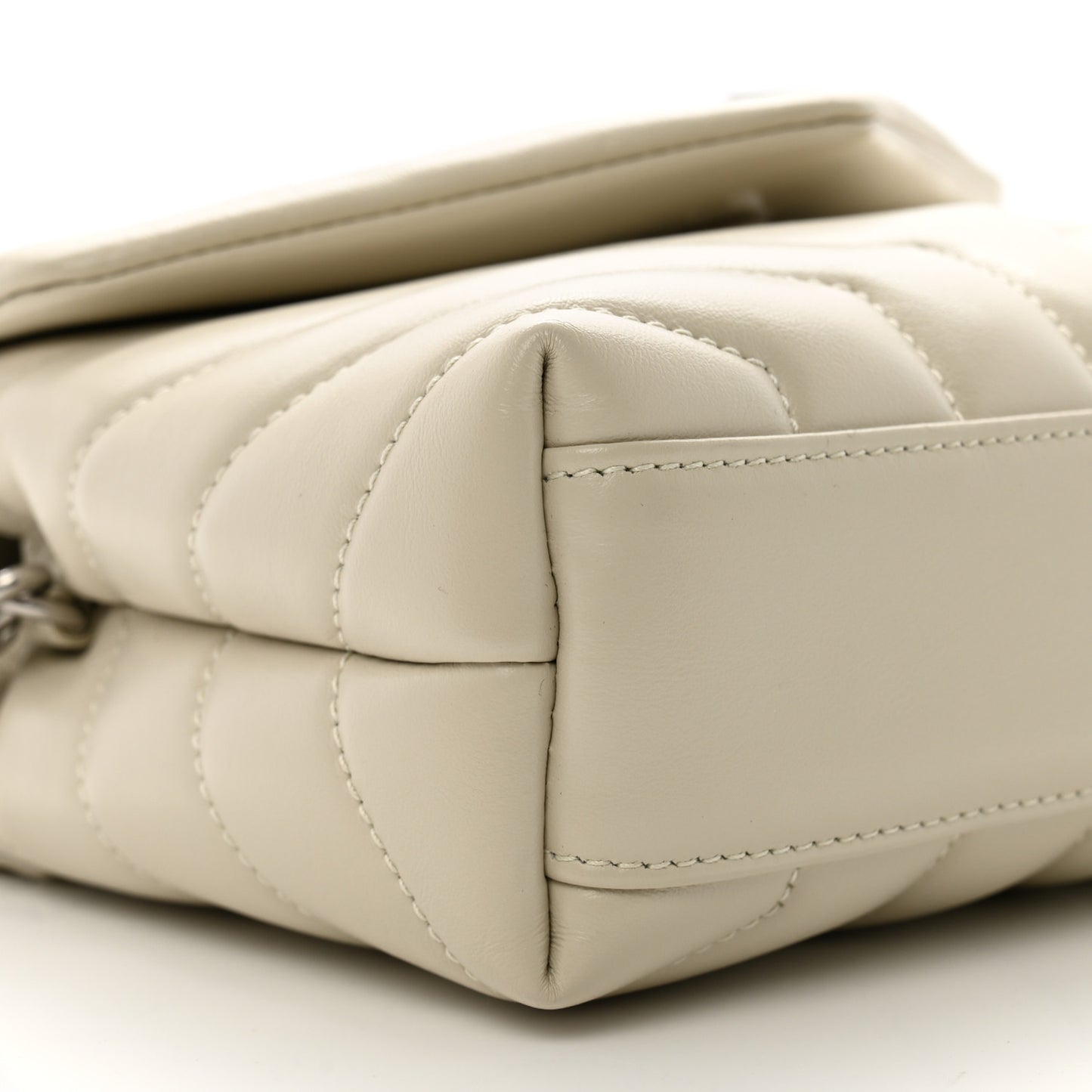 Calfskin Y Quilted Monogram Toy Loulou Crossbody Bag Crema Soft