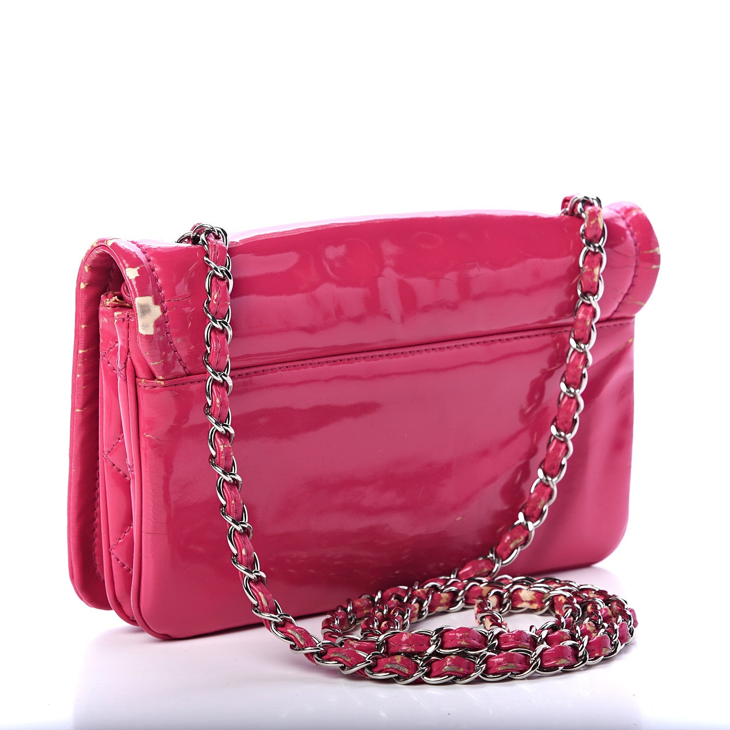 Chanel Glazed Calfskin Small Lipstick Flap Bag Fuchsia 2 of 20