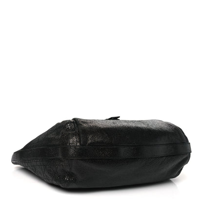 Christian Dior Ceramic Effect Deerskin Cannage Bee Tote Black 4 of 12