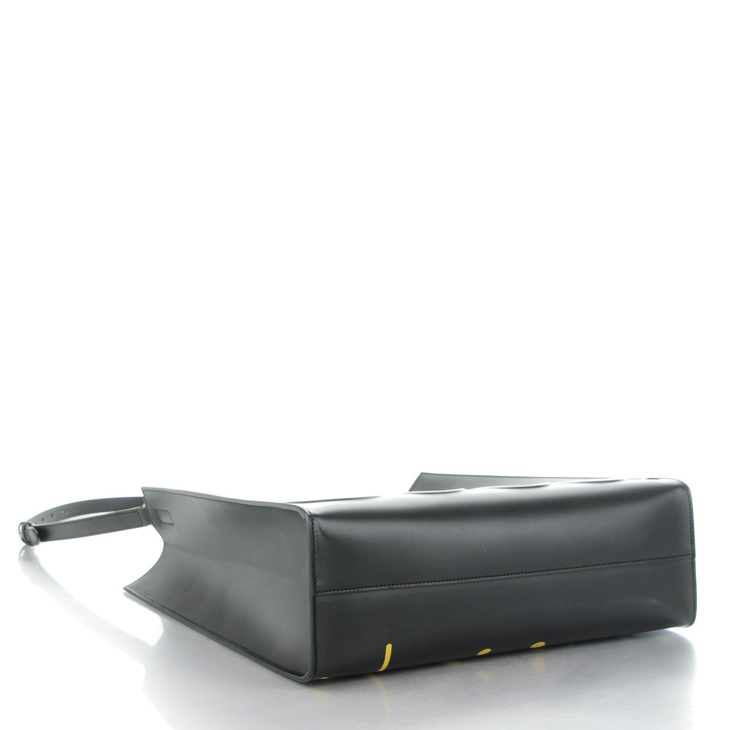 Gucci Calfskin GucciGhost Real Medium XL Tote Black Yellow 4 of 6