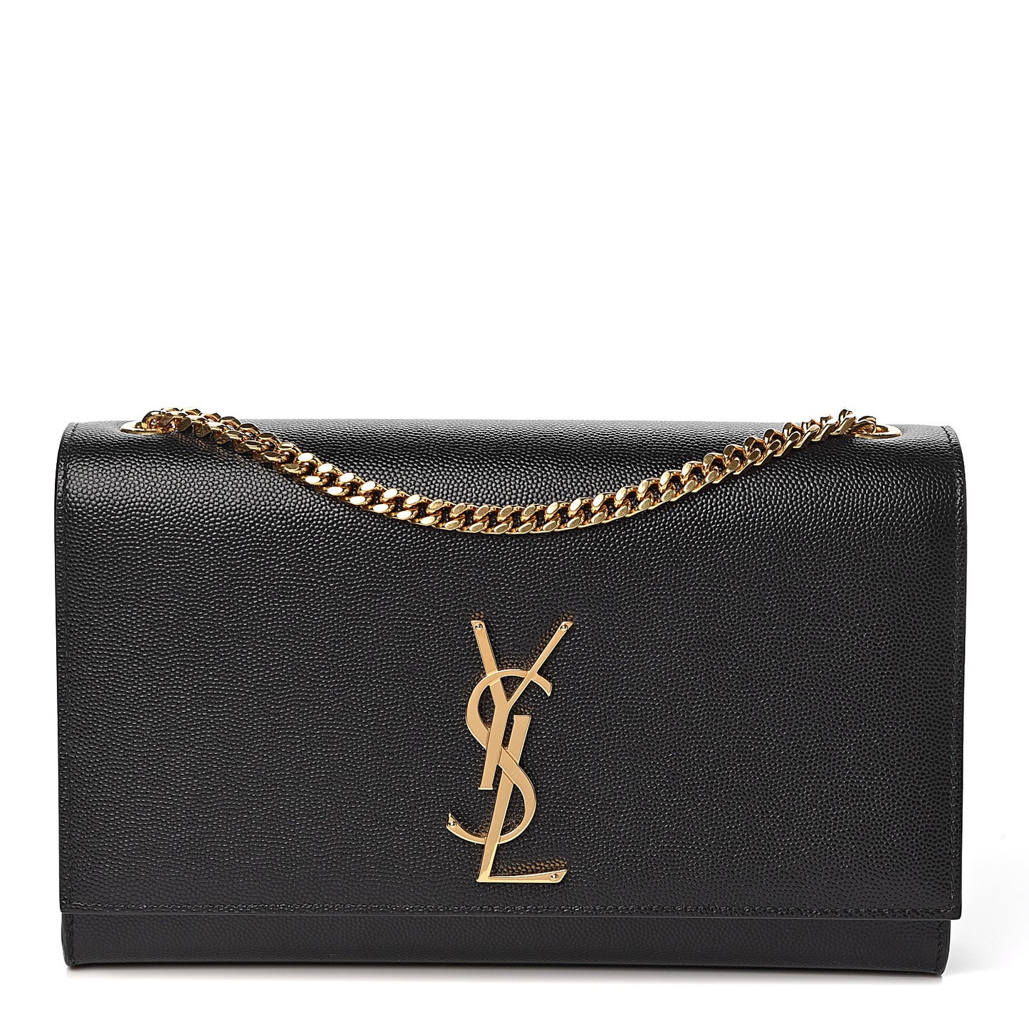 Grain De Poudre Medium Classic Monogram Kate Satchel Black