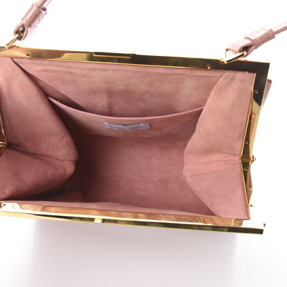 Mansur Gavriel Patent Calfskin Elegant Top Handle Bag Blush 4 of 8