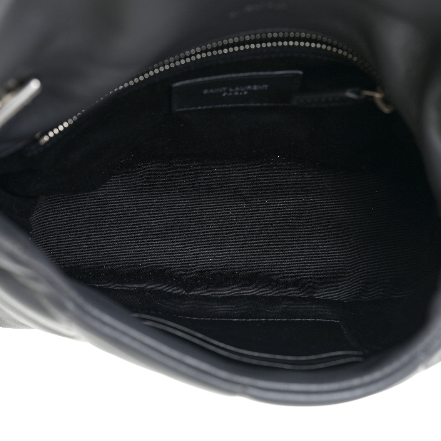 Saint Laurent Lambskin Quilted Toy Loulou Puffer Monogram Chain Satchel Storm 5 of 13