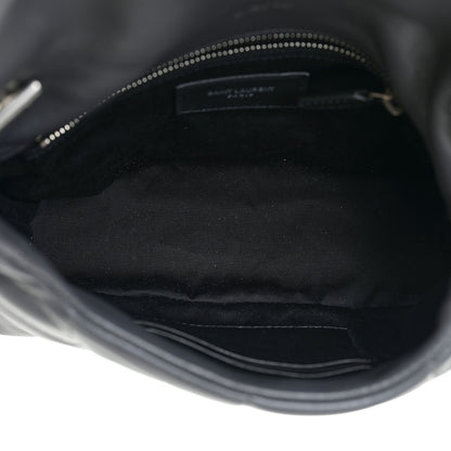 Saint Laurent Lambskin Quilted Toy Loulou Puffer Monogram Chain Satchel Storm 5 of 13
