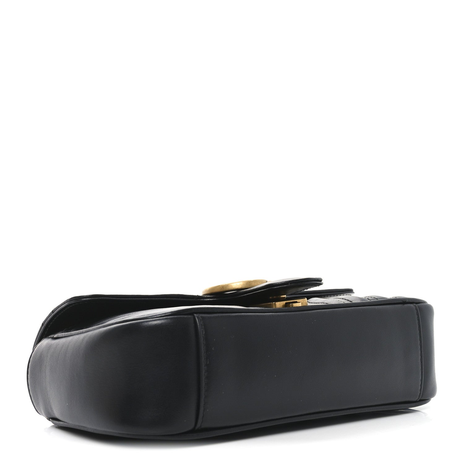 Gucci Calfskin Matelasse Mini GG Marmont Shoulder Bag Black 4 of 11