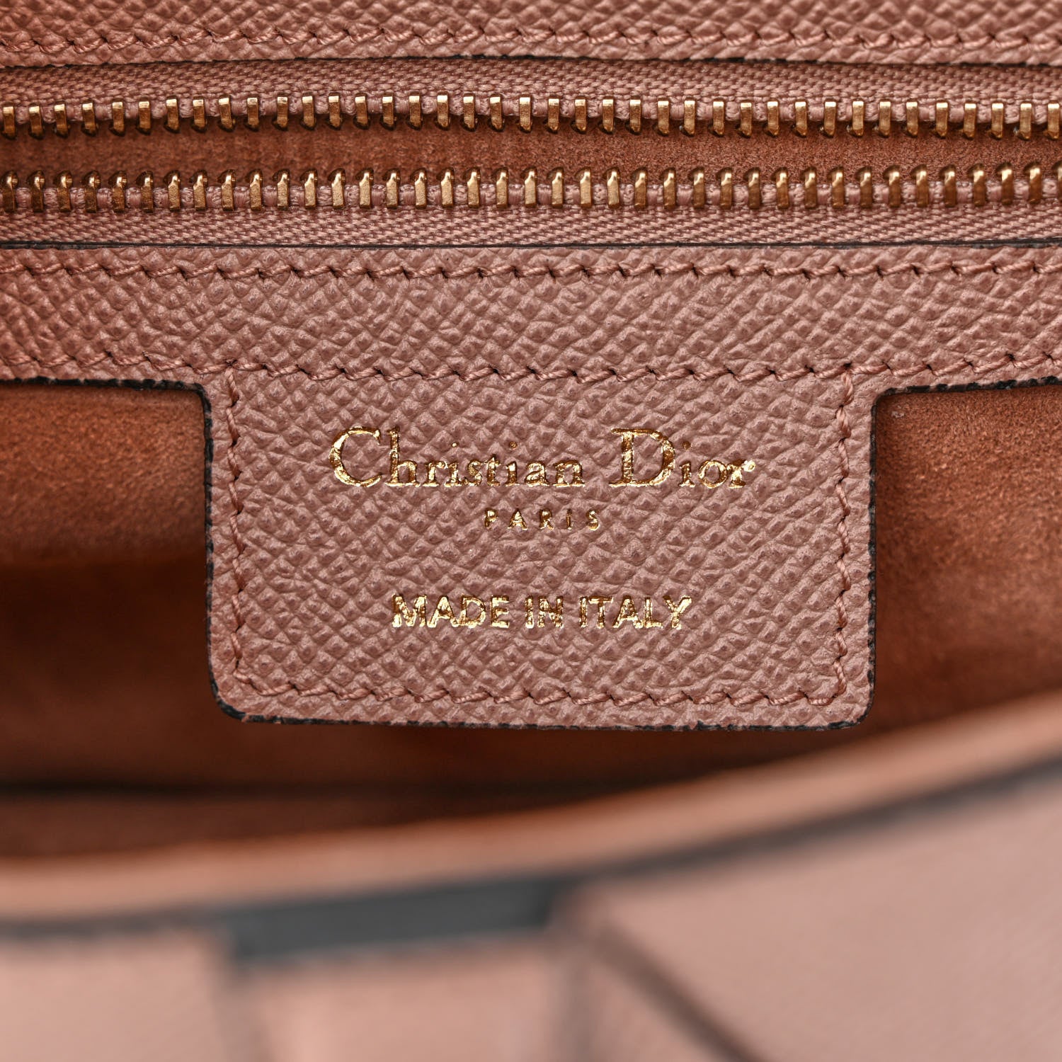 Christian Dior Grained Calfskin Saddle Bag With Strap Blush 7 of 11