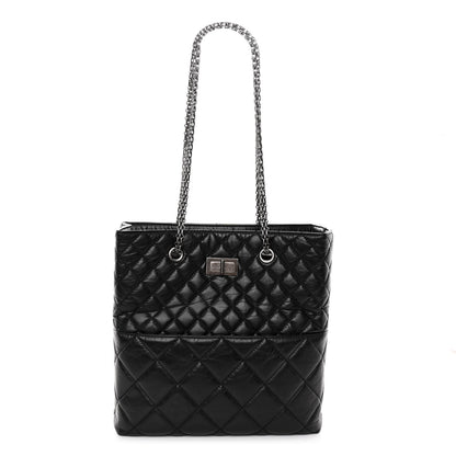 Chanel Aged Calfskin Quilted Reissue 2.55 Tote Black 1 of 9