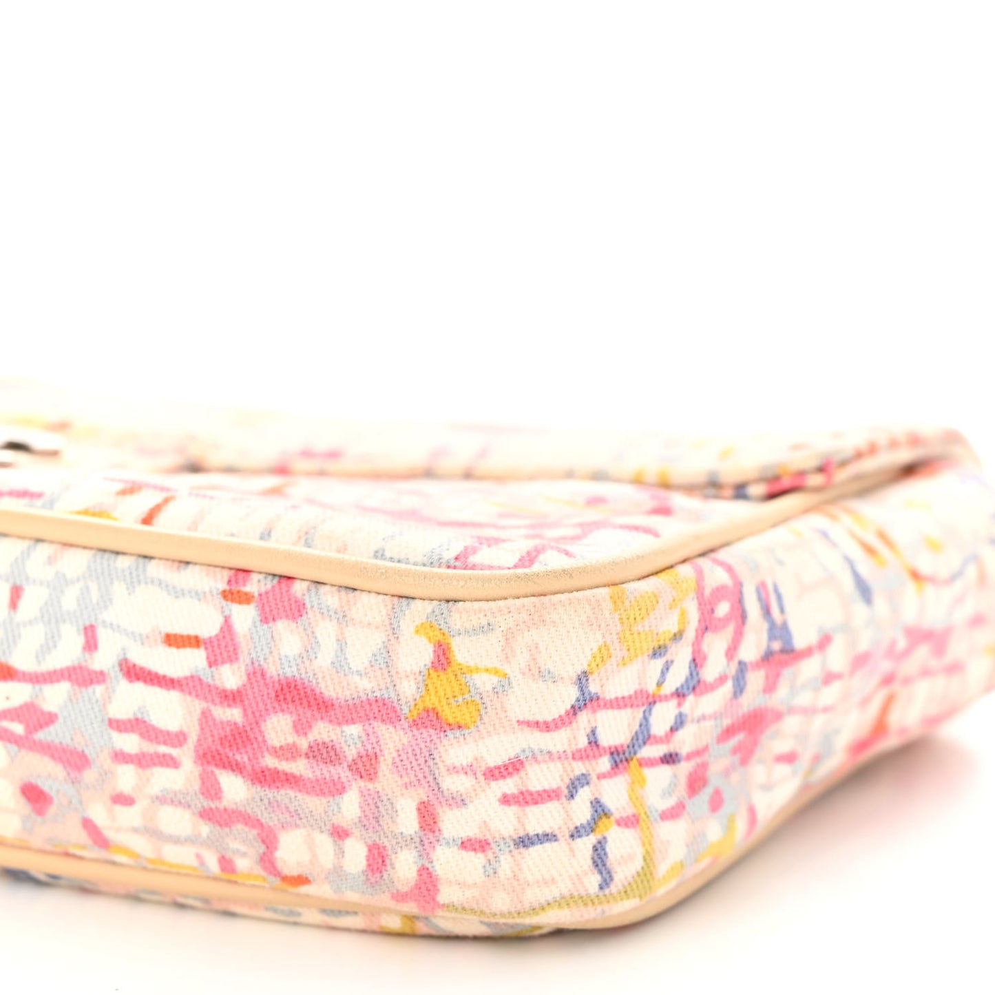 Canvas Watercolor Tweed Print Clover Small Flap Multicolor