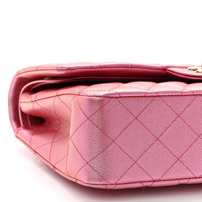 Chanel Iridescent Caviar Quilted Medium Double Flap Pink 9 of 10