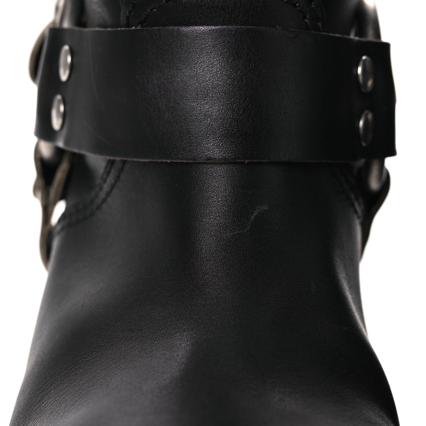 Calfskin Harness Boots 40 Black