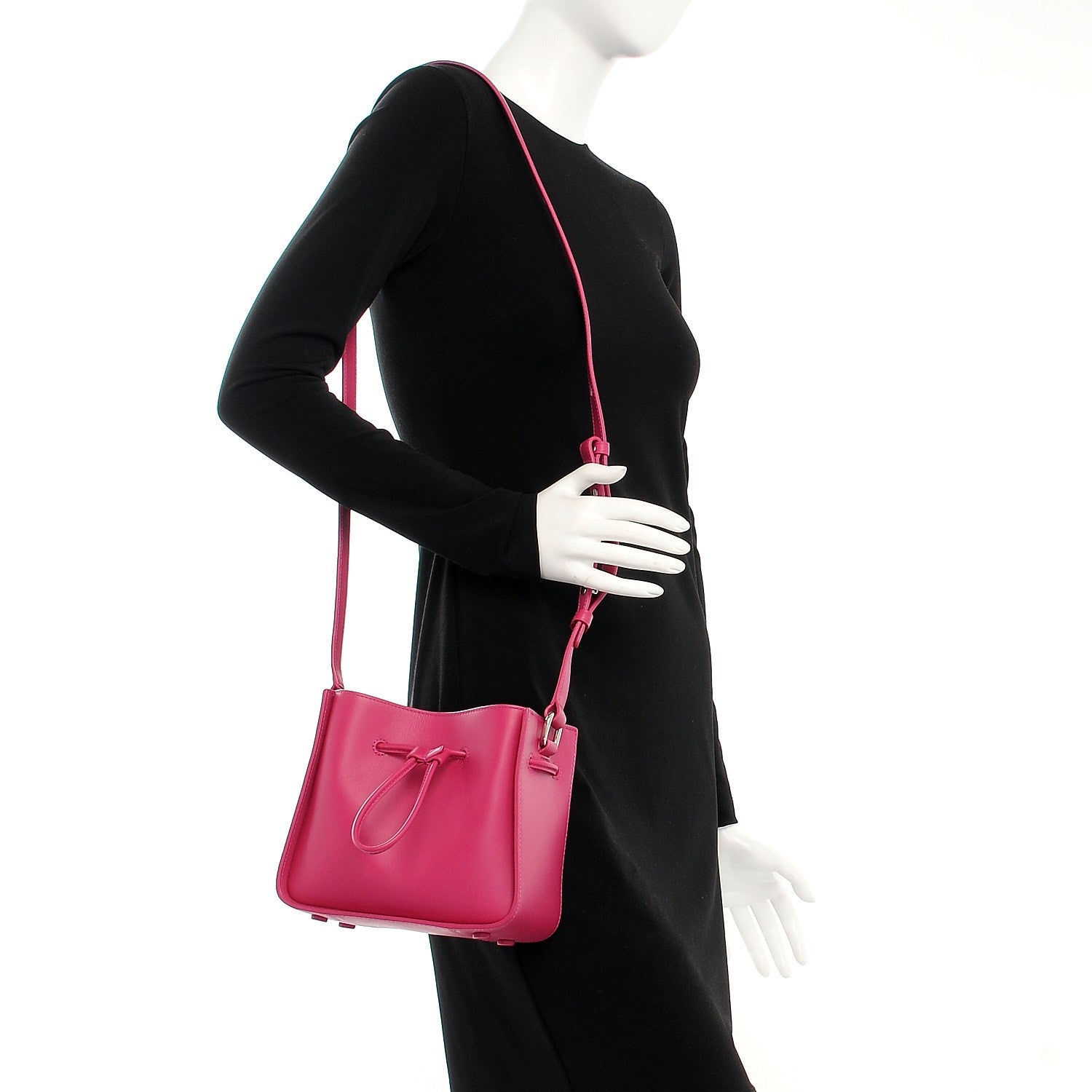 3.1 Phillip Lim 3.1 Smooth Calfskin Mini Soleil Bucket Bag Bougainvillea 2 of 8