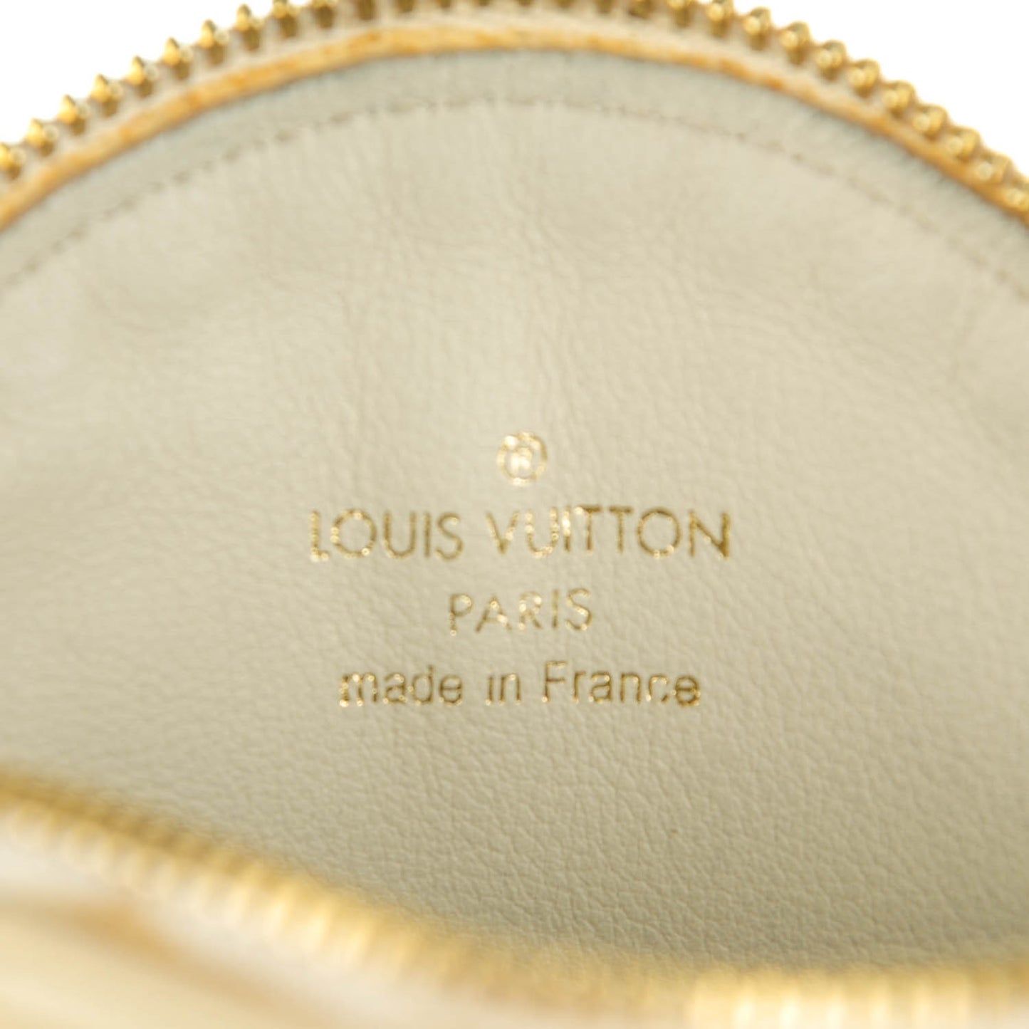 Vernis Trunks and Bags Porte-Monnaie Round Coin Purse Beige
