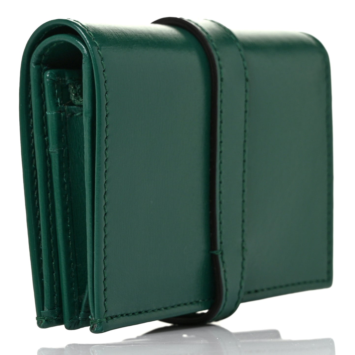 Calfskin Jackie 1961 Card Case Emerald