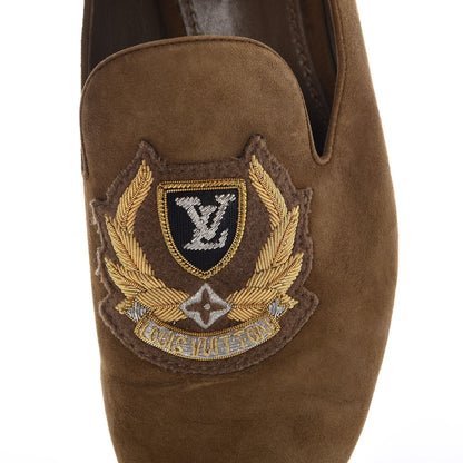 Louis Vuitton Suede Preppy Flat Loafers 38.5 Kaki 12 of 14