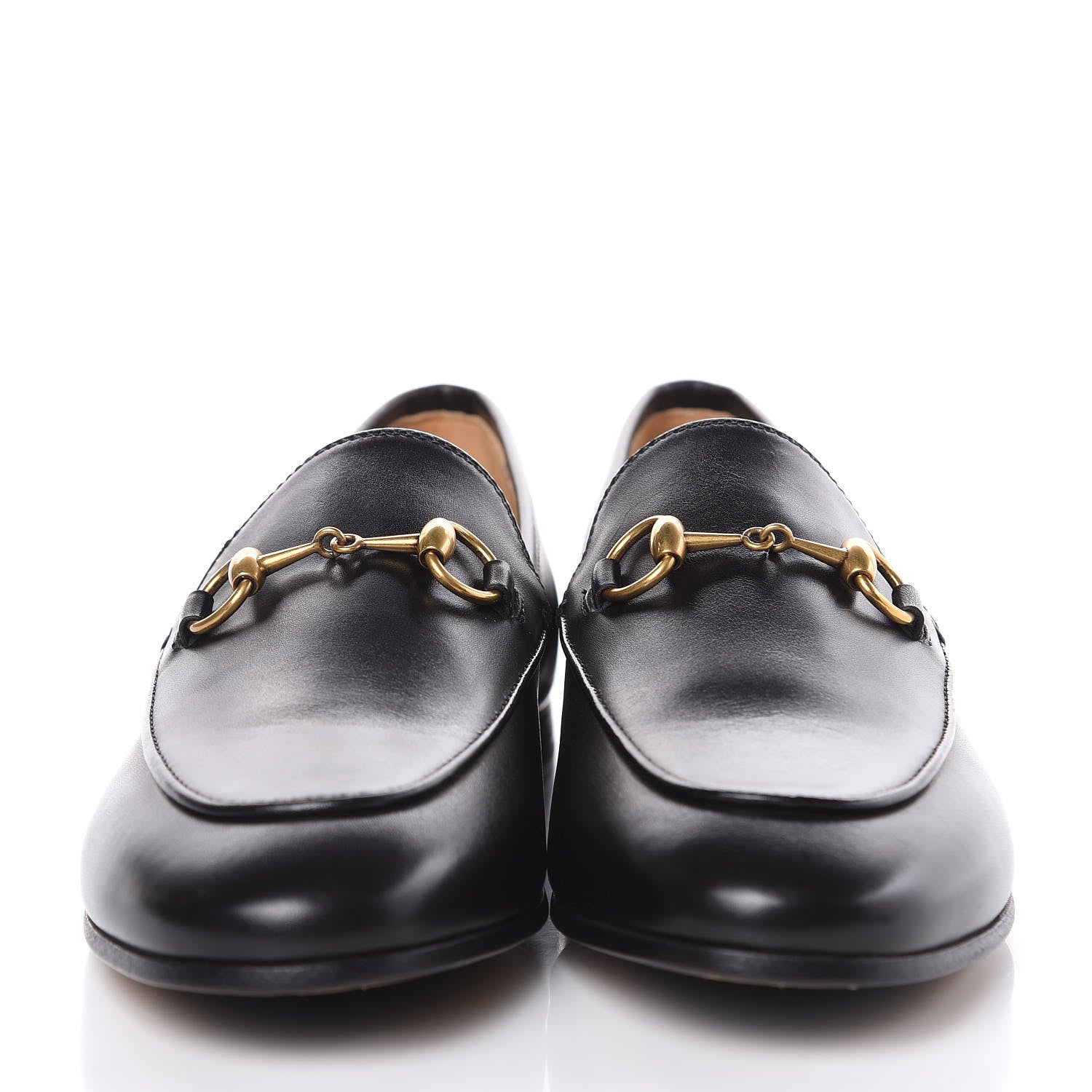 Gucci Calfskin Womens Jordaan Loafers 37 Black 2 of 8