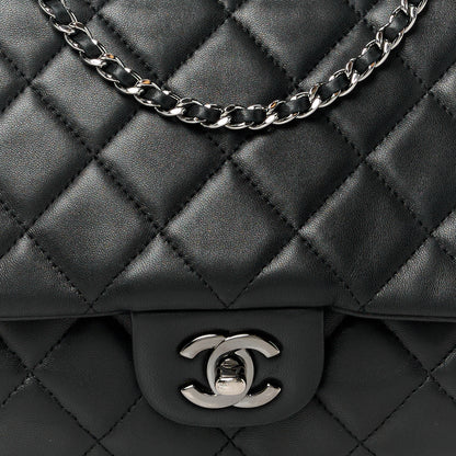 Chanel Lambskin Quilted Clutch with Chain Flap Black 9 of 11