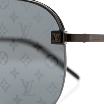 Louis Vuitton Monogram Clockwise Sunglasses Z1019E Dark Gun 7 of 8