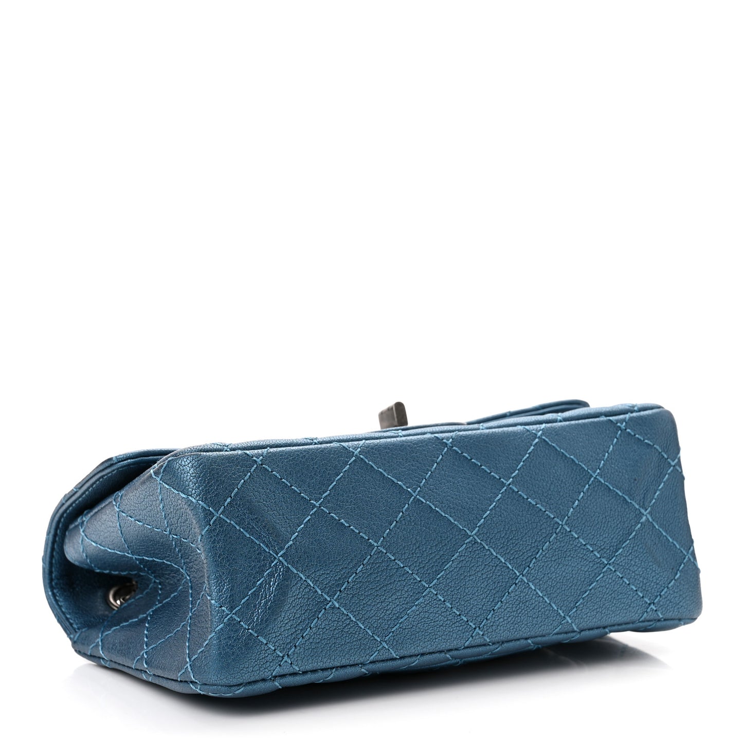 Metallic Sheepskin Quilted 2.55 Reissue Mini Flap Blue