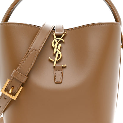Saint Laurent Shiny Calfskin Le 37 Small Bucket Bag Dark Cork 8 of 12