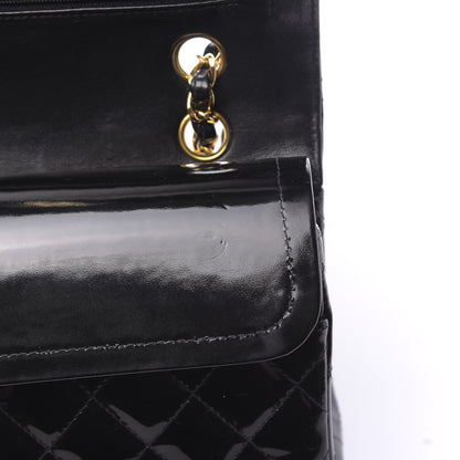 Chanel Patent Quilted Medium Double Flap Black 11 of 13