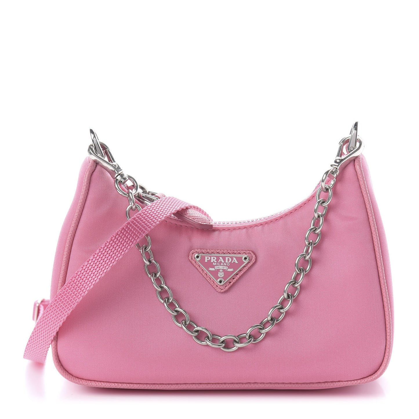 Tessuto Nylon Saffiano Mini Re-Edition 2000 Shoulder Bag Begonia