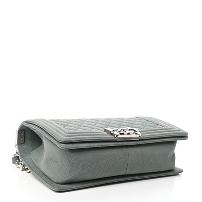 Chanel Iridescent Caviar Quilted Medium Boy Flap Green 4 of 9