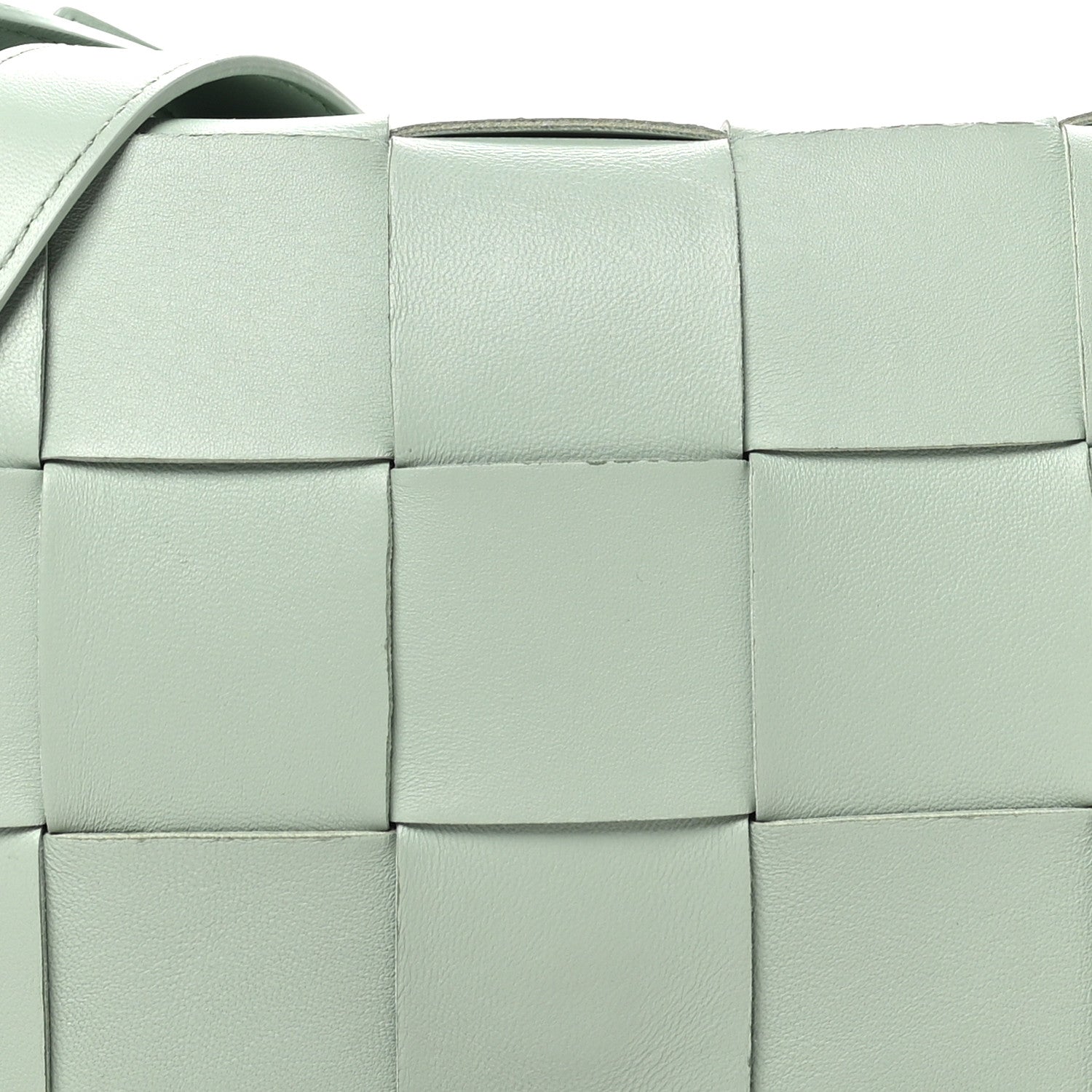 Bottega Veneta Lambskin Maxi Intreccio Small Cassette Crossbody Bag New Sauge 7 of 9