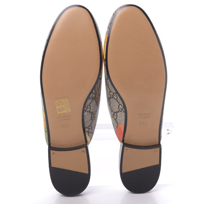 Gucci GG Supreme Monogram Tian Womens Princetown Slippers 38.5 Beige Ebony Multicolor 6 of 10